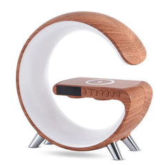 New Intelligent G Shaped LED Lamp Bluetooth Speaker Wireless Charger Atmosphere Lamp App Control For Bedroom Home Decor