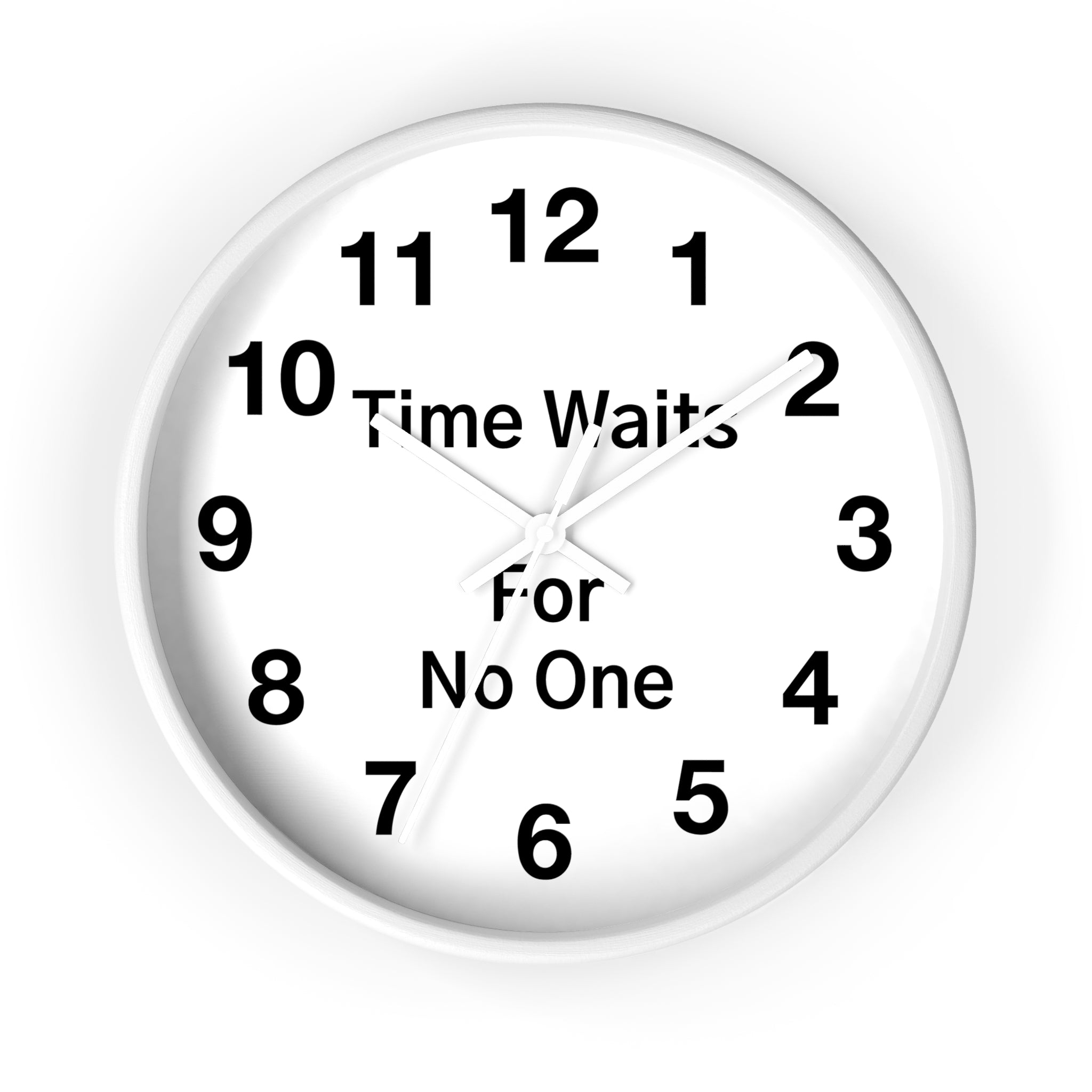 Time Waits For NO Man Wall Clock - Unique Home Decor Clock, Personalized Accent Piece, Silent Mechanism, Gift for Time Management