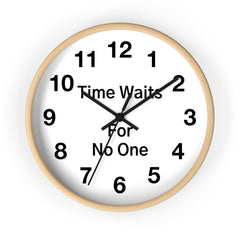 Time Waits For NO Man Wall Clock - Unique Home Decor Clock, Personalized Accent Piece, Silent Mechanism, Gift for Time Management