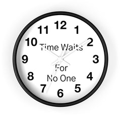 Time Waits For NO Man Wall Clock - Unique Home Decor Clock, Personalized Accent Piece, Silent Mechanism, Gift for Time Management