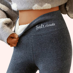 Women's Outer Hip Lift Leggings Fleece-lined Shark Pants