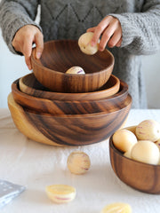 Acacia Wooden Bowl | Stylish & Durable Wooden Tableware for Any Setting