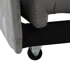 Folding Ottoman Sofa Bed Folding Gray and Black