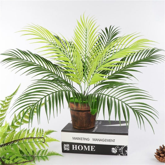 Palm tree leaf plant simulation plastic green plant