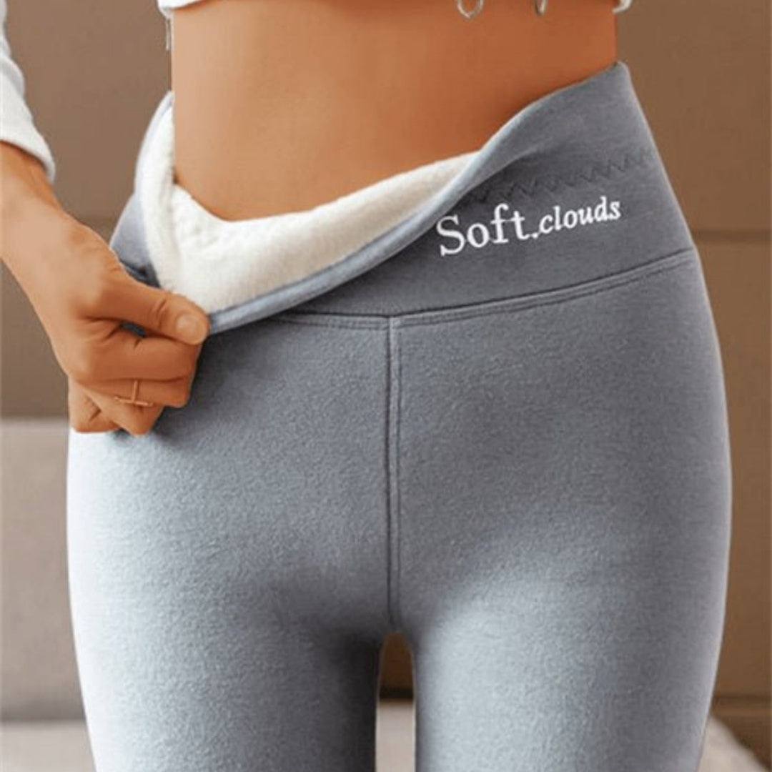 Women's Outer Hip Lift Leggings Fleece-lined Shark Pants