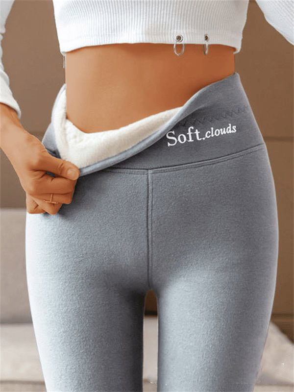 Women's Outer Hip Lift Leggings Fleece-lined Shark Pants