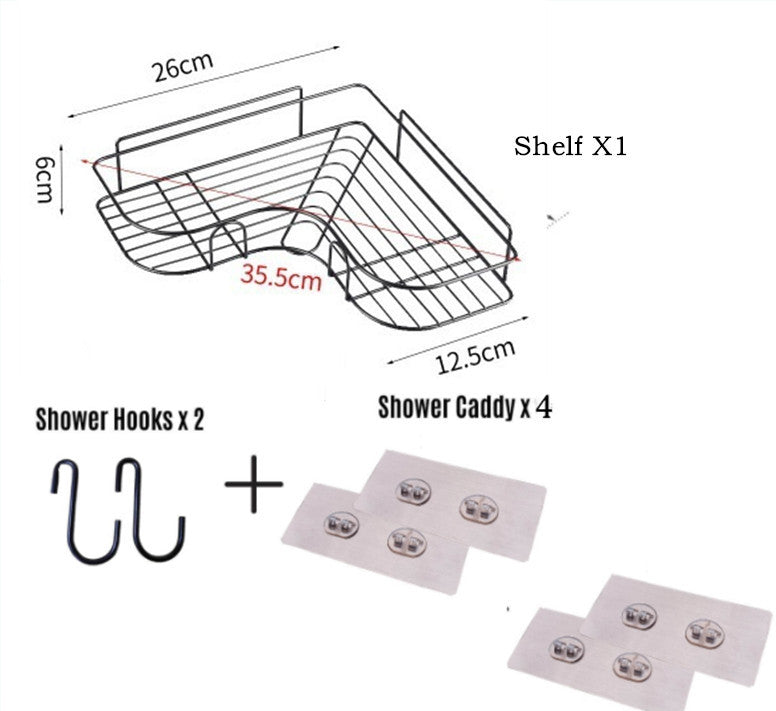 Punch-free Wall Bathroom Storage Rack