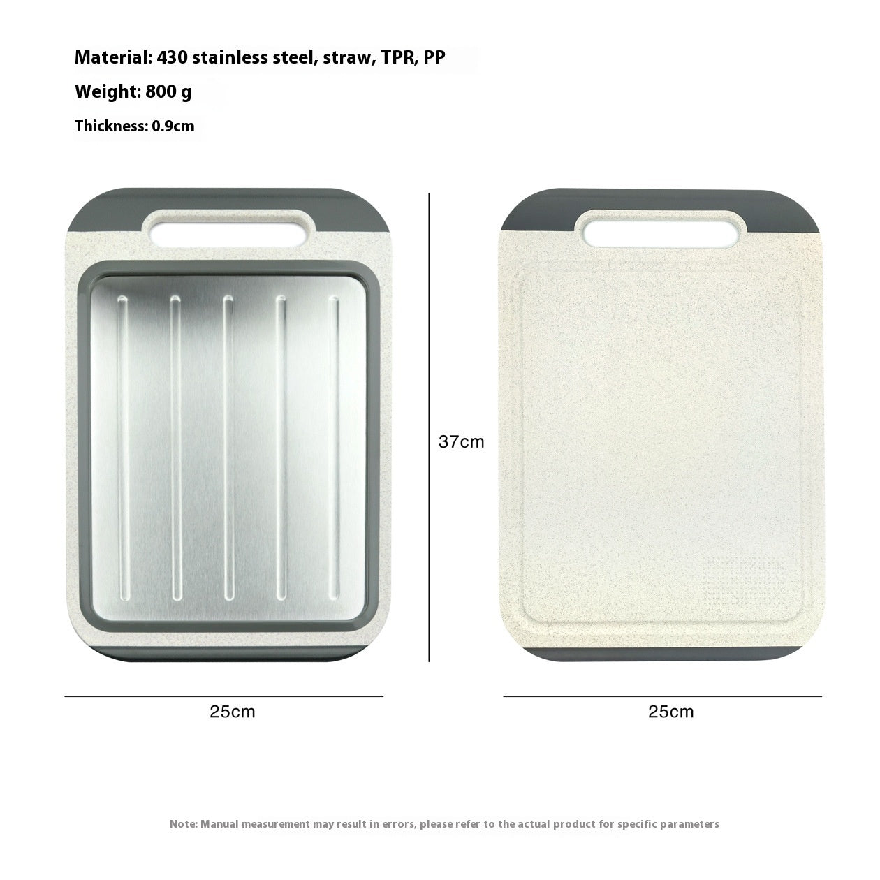 304 Stainless Steel Cutting Board Double-sided