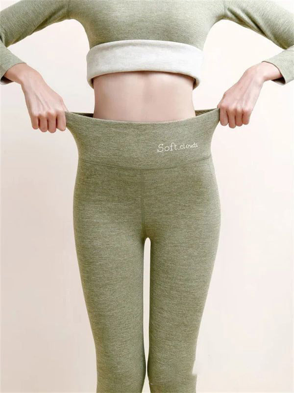 Women's Outer Hip Lift Leggings Fleece-lined Shark Pants